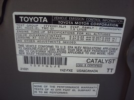 2002 TOYOTA PRIUS, 1.5L AUTO HYBRID, COLOR GREY, STK Z15879
